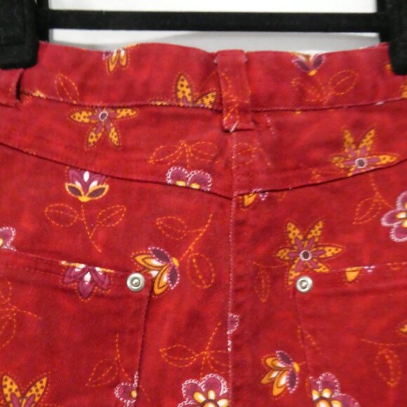 GENEVIEVE LAPIERRE COLLECTION | size 12 | Rusty Floral Denim Skirt | Belt Loops - Picture 10 of 14